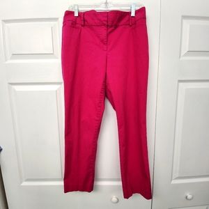 Loft curvy pink curvy ankle length pants